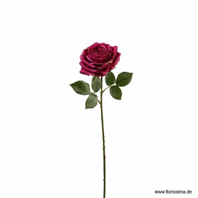 SEIDE ROSE MIT BLATT L 66CM