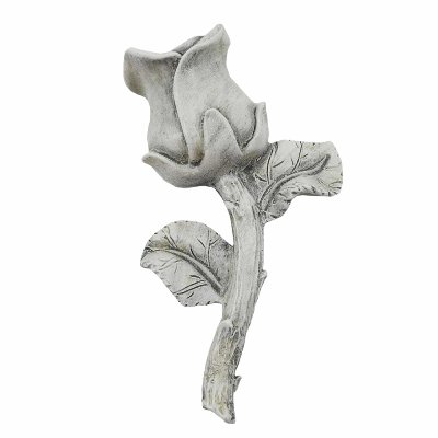 POLY ROSE 11X6CM GRAU