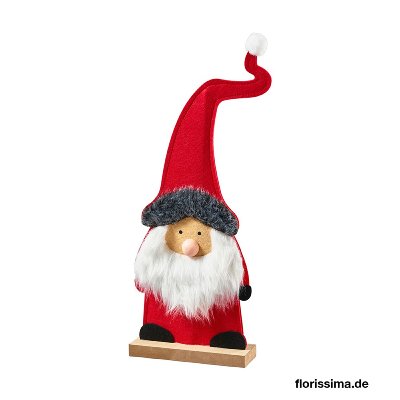 FILZ SANTA AUF HOLZ STEHEND