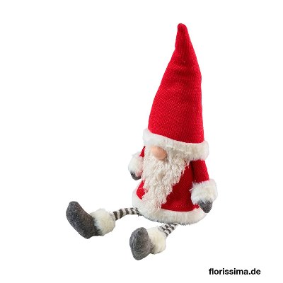 STOFF SANTA SITZEND 16X45CM