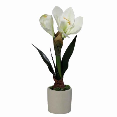 SEIDE AMARYLLIS IM TOPF H 34CM