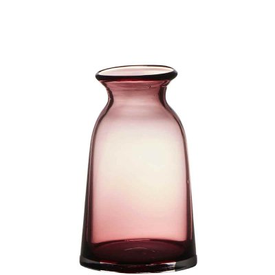 GLAS VASE EDWIN 14X9CM PINK