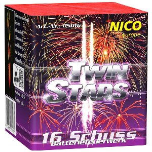 FEUERWERK TWIN STARS 16 SCHUSS