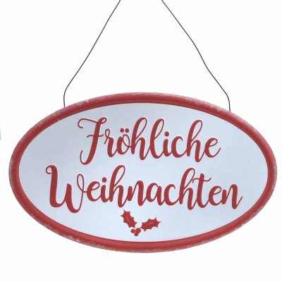 METALL SCHILD FRÖHLICHE