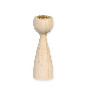 HOLZ KERZENHALTER KEGEL 15CM