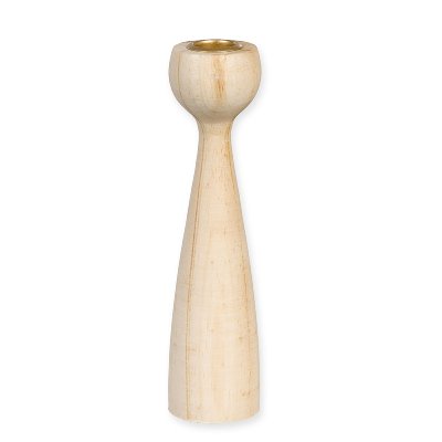 HOLZ KERZENHALTER KEGEL 20CM