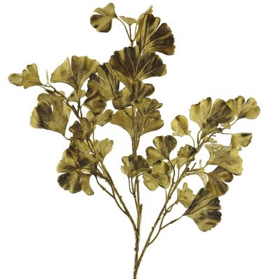 KUNST GINKGO ZWEIG L 78CM GOLD