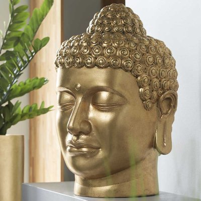 GLASFASER BUDDHA KOPF