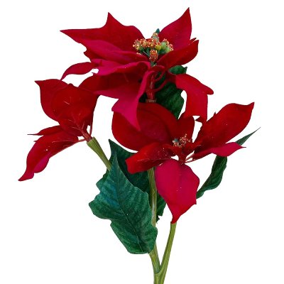 SEIDE POINSETTIA ROT, 47 CM