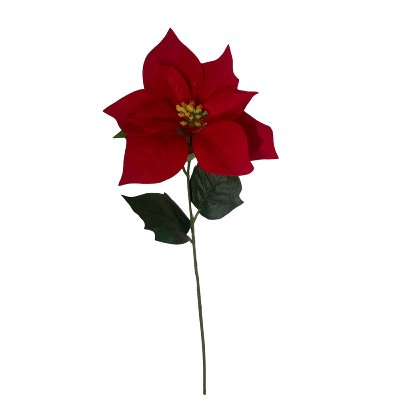 SEIDE POINSETTIA L 61CM ROT