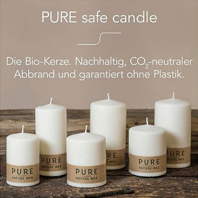 NATURAL WAX KERZE STUMPE