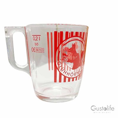 GLAS TASSE GLÜHHÖRNCHEN 0,20L