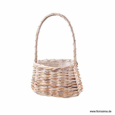 RATTAN KORB MIT HENKEL OVAL