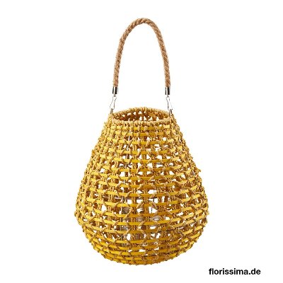 JUTE WINDLICHT KORB 28X32CM