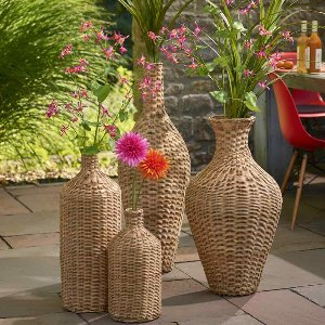 RATTAN VASE FLASCHENFORM H