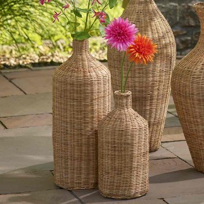 RATTAN VASE FLASCHENFORM H