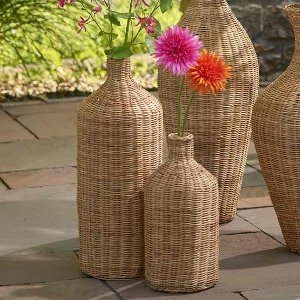 RATTAN VASE FLASCHENFORM H